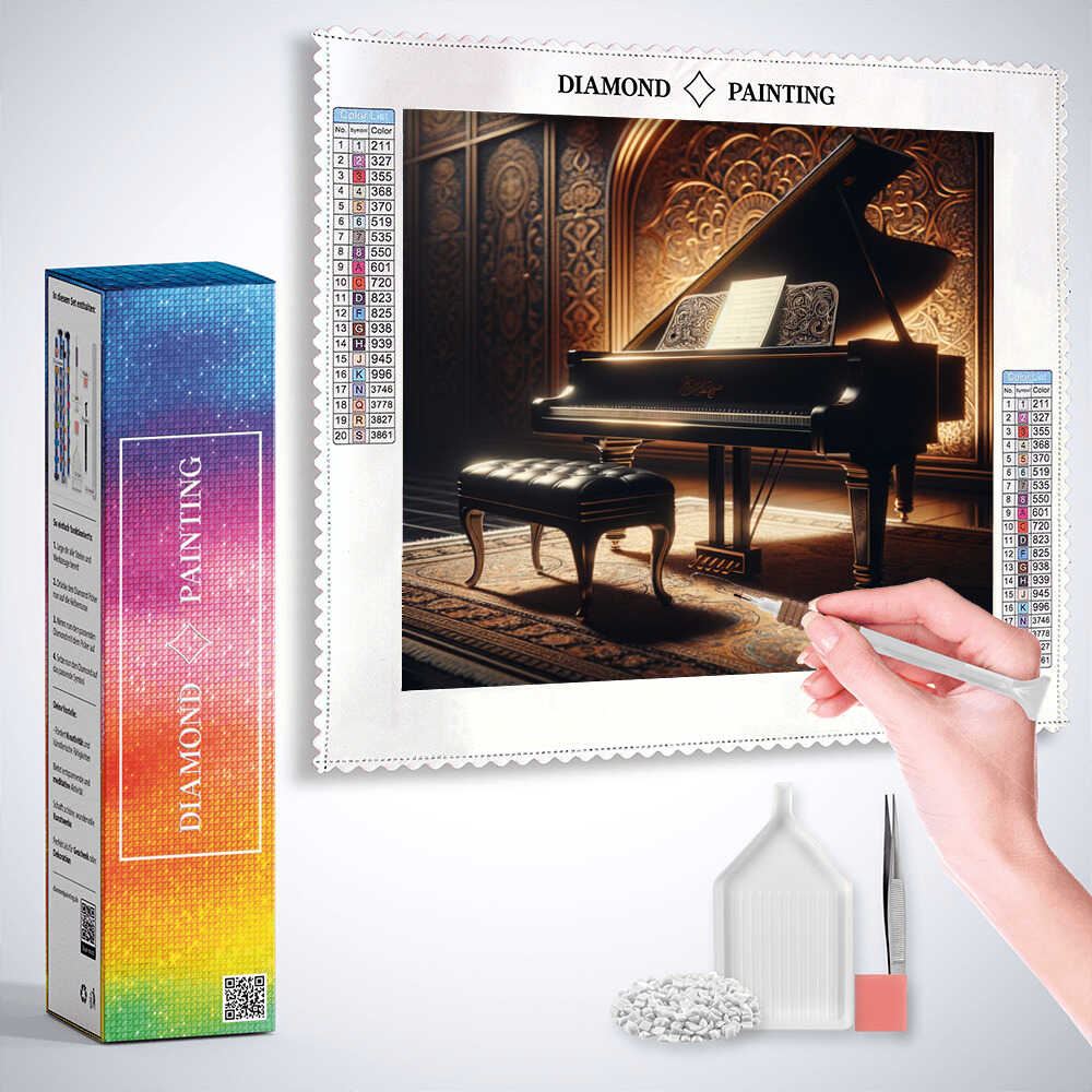 Elegy in Black — Diamond Painting Kit, product view 3