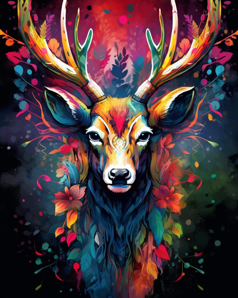 Mysterious stag — Diamond Painting Kit design