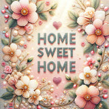 Home Sweet Home Flowers — Diamond Painting Kit design