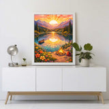 Sunrise Magic at the Lake — Diamond Painting Kit, product view 2
