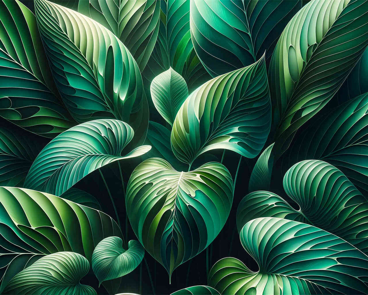 Monstera Deliciosa Leaves — Diamond Painting Kit design