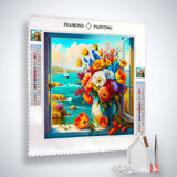 Flower arrangement by the sea — Diamond Painting Kit, product view 2