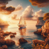 The Traveling Sailboat — Diamond Painting Kit design