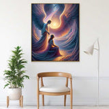 Woman with guardian angel — Diamond Painting Kit, product view 2