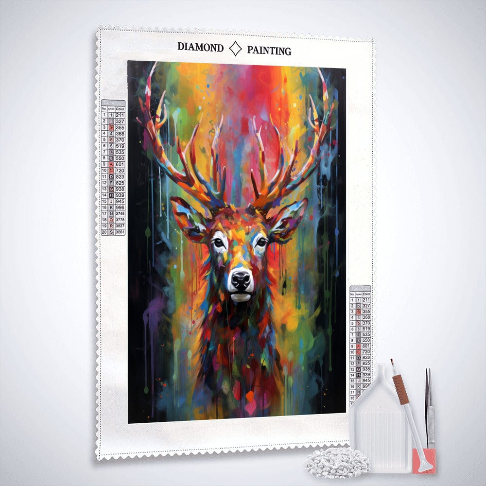 Deer of colors — Diamond Painting Kit, product view 2