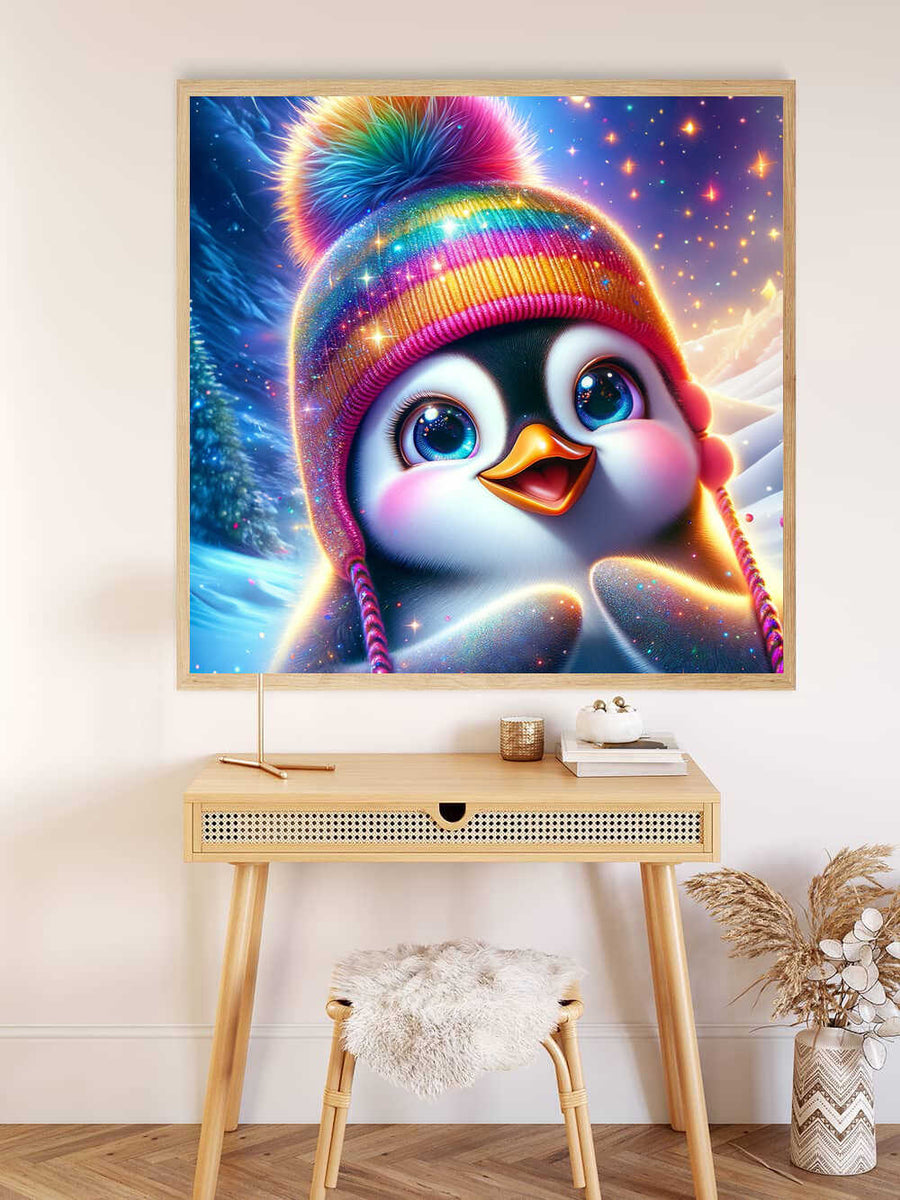 Snowflake the Penguin — Diamond Painting Kit, product view 2