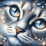 The Cat's Magical Gaze — Diamond Painting Kit design