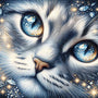 The Cat's Magical Gaze — Diamond Painting Kit design