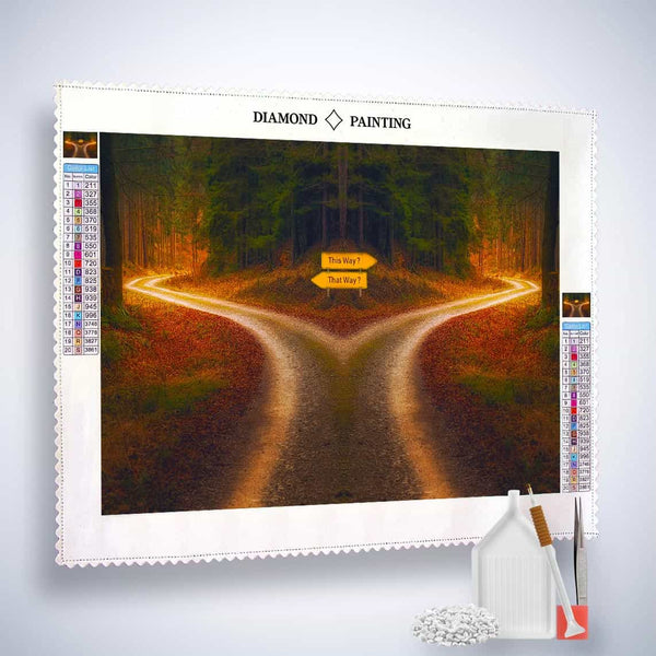 Fork in the road — Diamond Painting Kit, product view 2