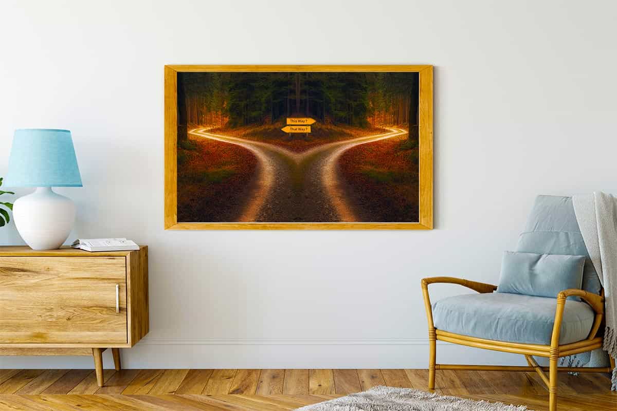 Fork in the road — Diamond Painting Kit, product view 4