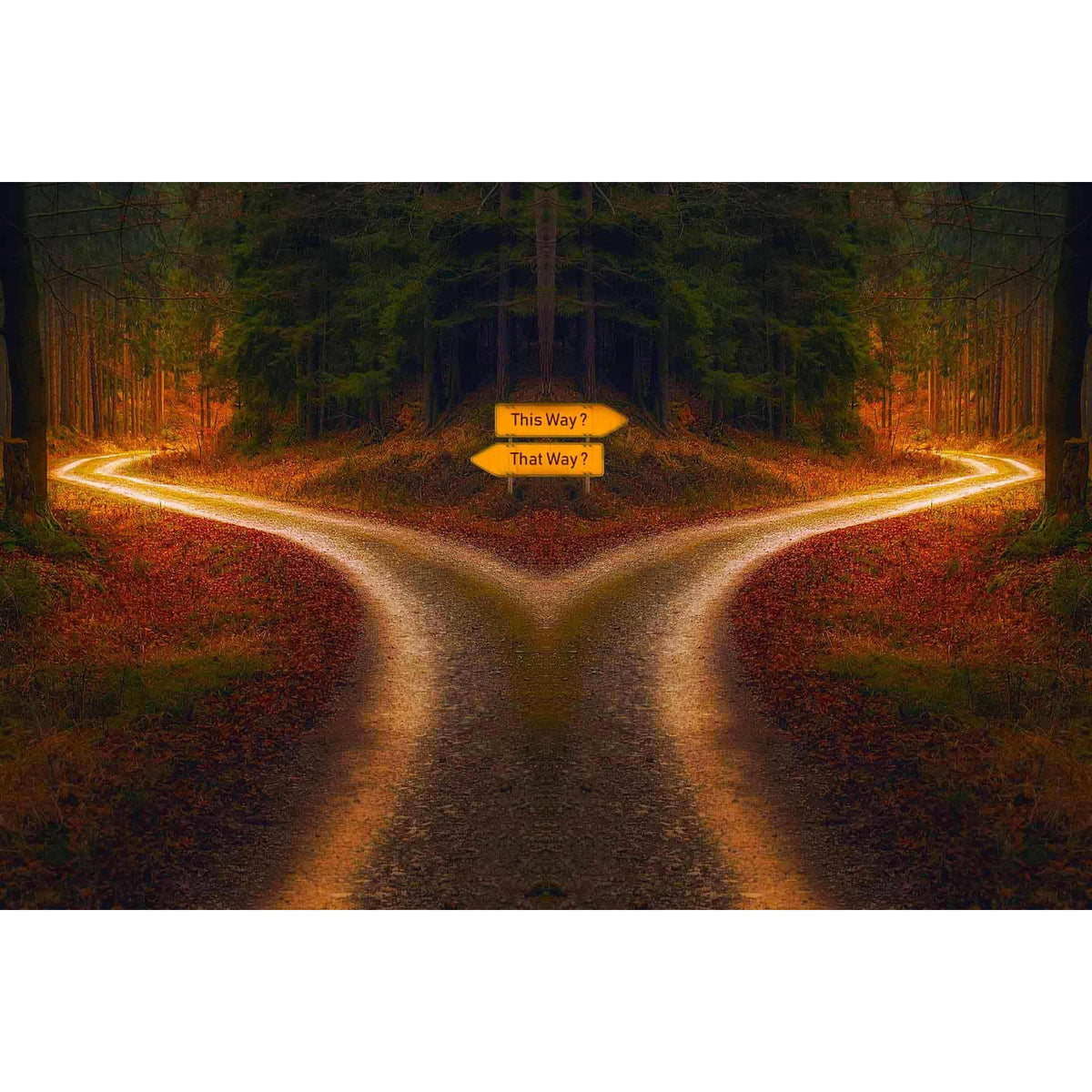 Fork in the road — Diamond Painting Kit design