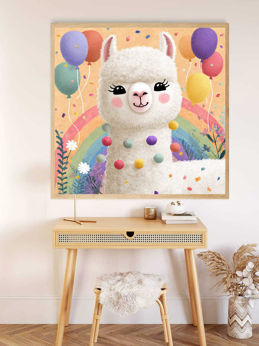 Rainbow Alpaca Joy — Diamond Painting Kit, product view 2