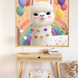 Rainbow Alpaca Joy — Diamond Painting Kit, product view 2