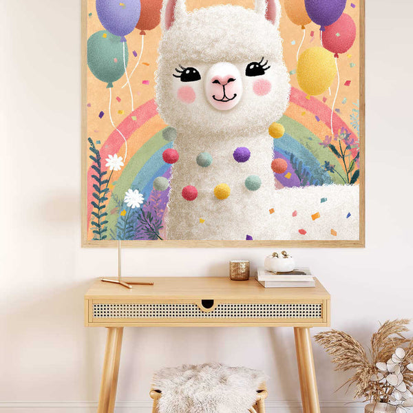 Rainbow Alpaca Joy — Diamond Painting Kit, product view 2
