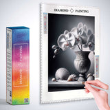 White orchid in vase — Diamond Painting Kit, product view 3
