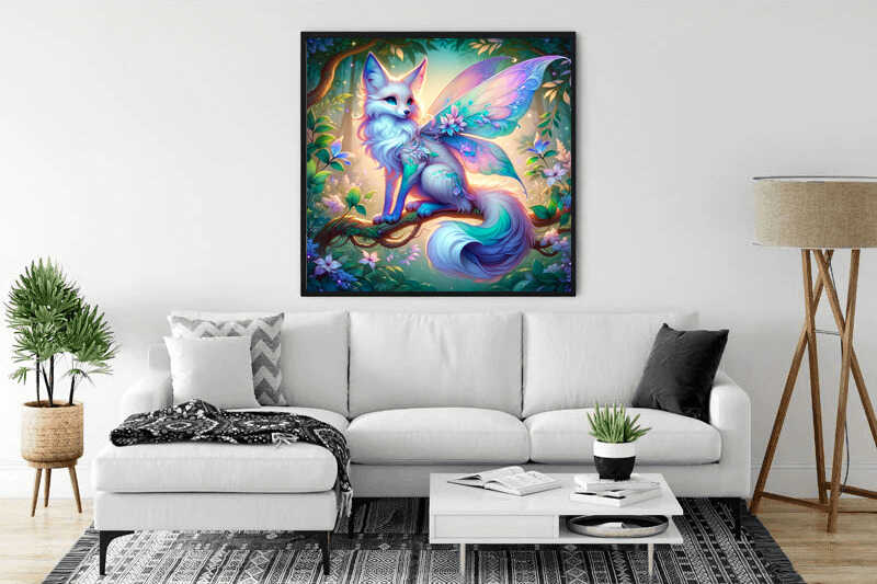 The Winged Forest Cat — Diamond Painting Kit, product view 2