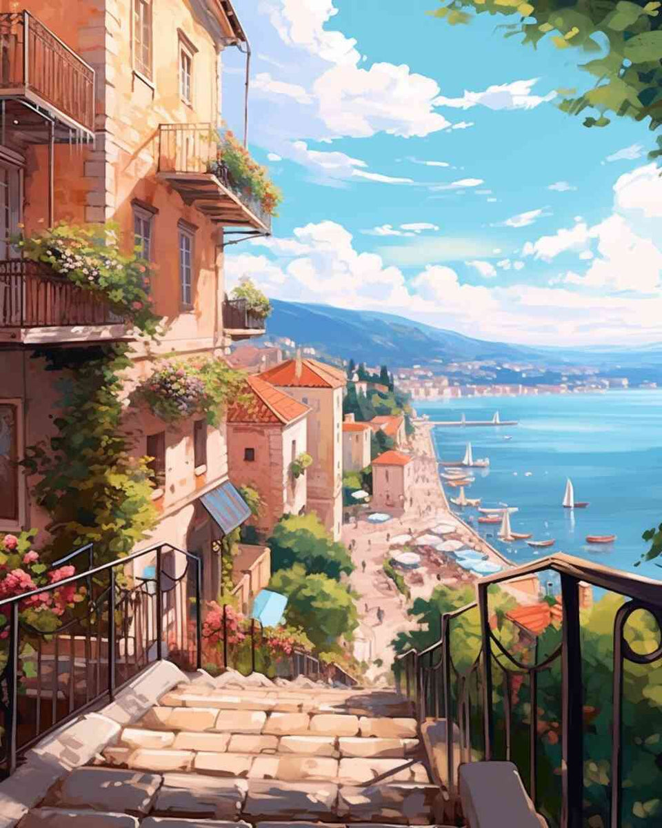 Mediterranean Longing — Diamond Painting Kit design