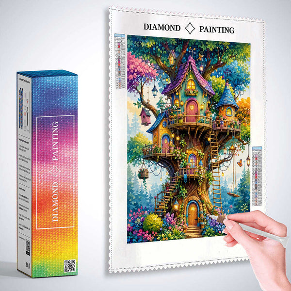The Enchanted Treehouse (DP-8153) — Diamond Painting Kit, product view 3
