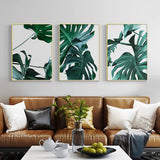 Leaves across Three Panels — 3-Panel Diamond Painting Kit design