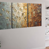 An Elegant Abstract Flower Meadow — 3-Panel Diamond Painting Kit, product view 2