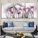 Calla Lily Trio — 3-Panel Diamond Painting Kit design