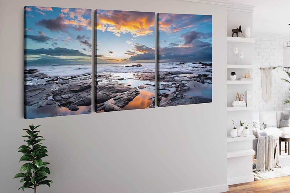 Tides at Sunset — 3-Panel Diamond Painting Kit, product view 2