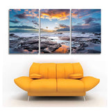 Tides at Sunset — 3-Panel Diamond Painting Kit design