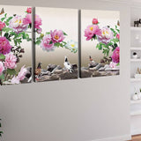 Roses, Doves and Butterflies — 3-Panel Diamond Painting Kit, product view 2