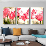 Tulip Field in the Sun — 3-Panel Diamond Painting Kit design