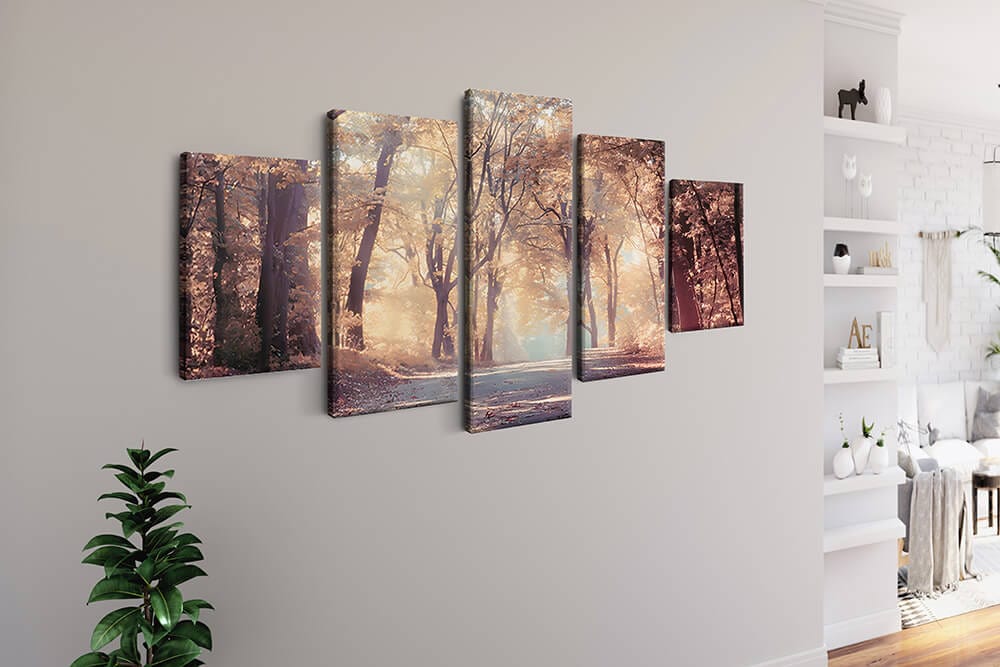 Alley in fall light — 5-Panel Diamond Painting Kit, product view 2