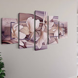 Flower tendril in front of pattern background — 5-Panel Diamond Painting Kit, product view 2