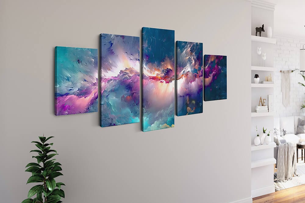 Dragon lightning, clouds — 5-Panel Diamond Painting Kit, product view 2