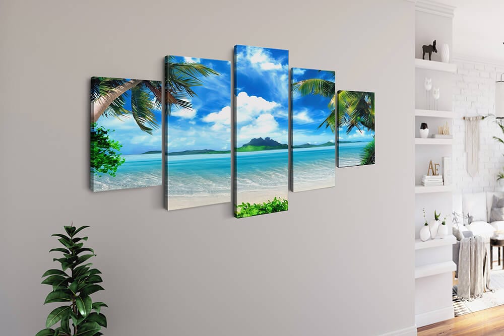 Caribbean dream, island in the sea — 5-Panel Diamond Painting Kit, product view 2