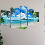 Caribbean dream, island in the sea — 5-Panel Diamond Painting Kit, product view 2