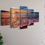 Sunset over the sea, Gentle waves — 5-Panel Diamond Painting Kit, product view 2