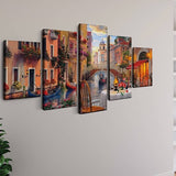 Dinner beside a Venetian Canal — 5-Panel Diamond Painting Kit, product view 2