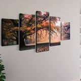 Forest meadow, big and old trees — 5-Panel Diamond Painting Kit, product view 2