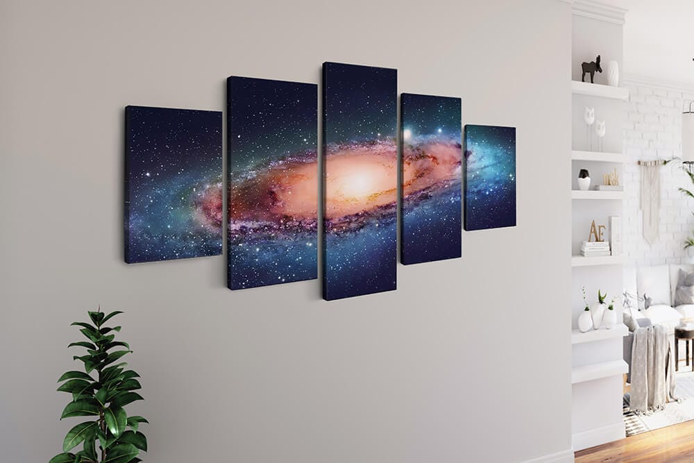 Space, Shining Galaxy — 5-Panel Diamond Painting Kit, product view 2