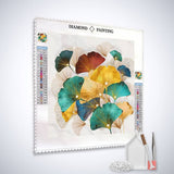 Abstract Ginkgo Leaves — Diamond Painting Kit, product view 2