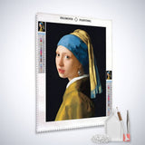 The Girl with the Pearl Earring, Vermeer Style — Diamond Painting Kit, product view 2