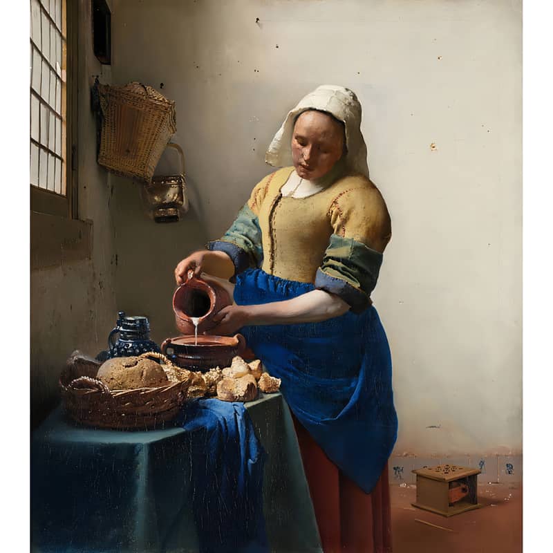 The Milkmaid, Vermeer style — Diamond Painting Kit design