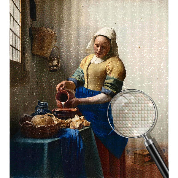The Milkmaid, Vermeer style — Diamond Painting Kit, product view 4