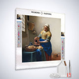 The Milkmaid, Vermeer style — Diamond Painting Kit, product view 2