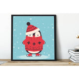 Ice skating penguin, Christmas — Diamond Painting Kit, product view 3