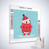 Ice skating penguin, Christmas — Diamond Painting Kit, product view 2