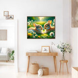 Cuddling Rabbits — Diamond Painting Kit, product view 2