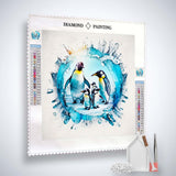 Penguins in the ice — Diamond Painting Kit, product view 2