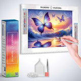 Butterflies by the sea — Diamond Painting Kit, product view 3