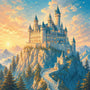 Fairytale Castle at Sunrise — Diamond Painting Kit design