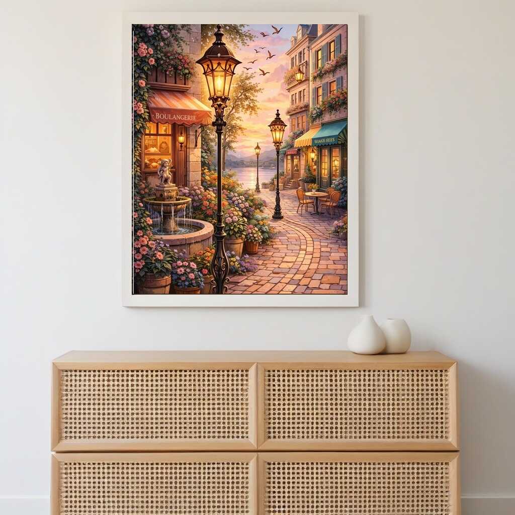 Evening on the Riverbank — Diamond Painting Kit, product view 2